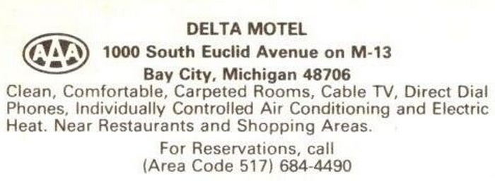 Delta Motel (Careys Motel) - Vintage Postcard (newer photo)